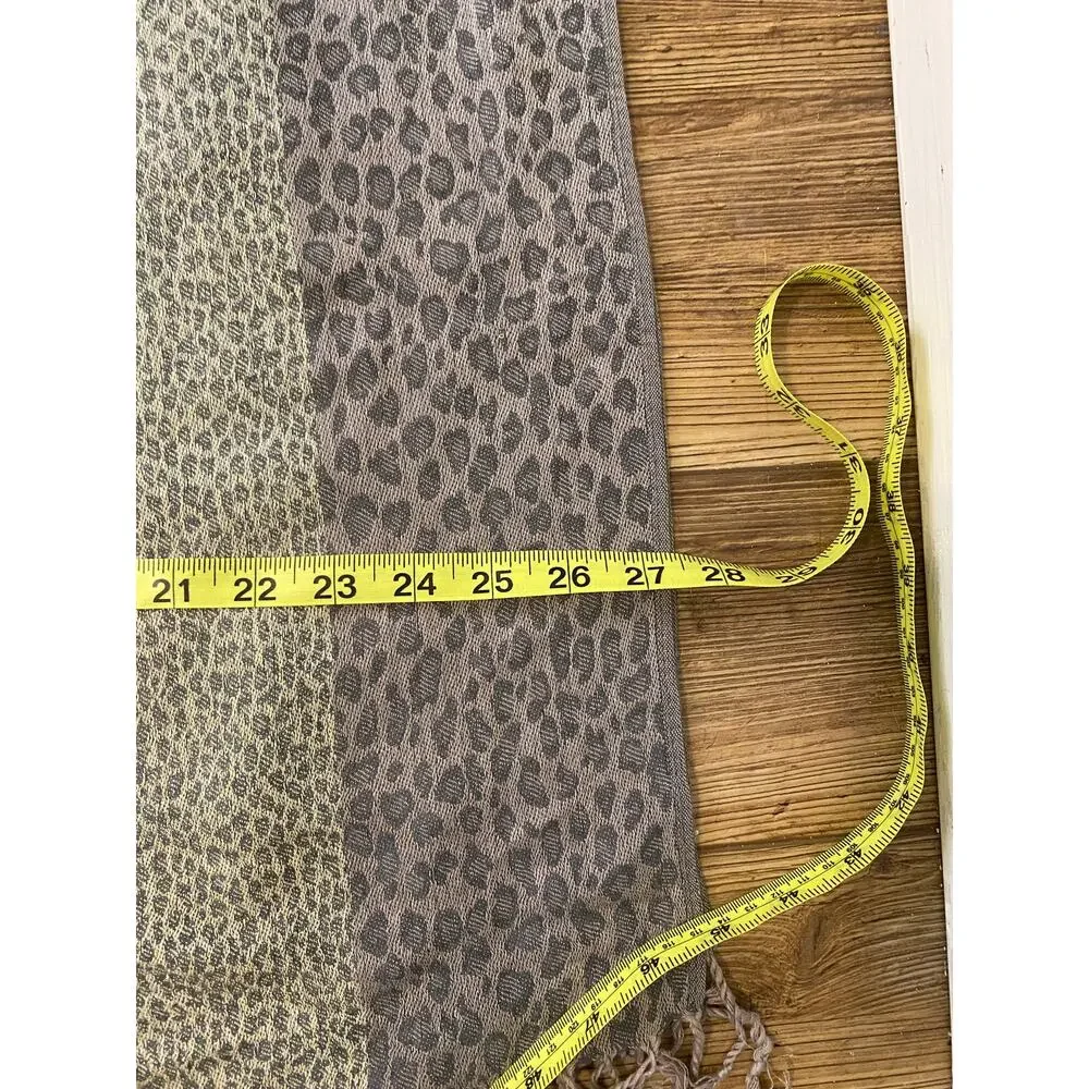 100% Pashmina Wrap Leopard Print